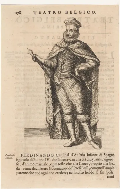 Portret van Ferdinand van Oostenrijk, landvoogd der zuidelijke Nederlanden