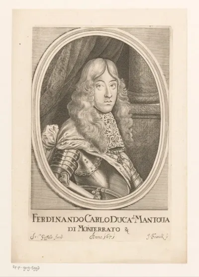 Portret van Ferdinando Carlo Gonzaga, hertog van Mantua en Montferrat