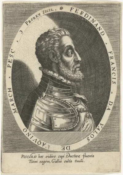 Portret van Fernando Francesco d'Avalos, markies van Pescara