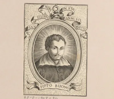 Portret van Filippo Neri op 16-jarige leeftijd