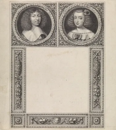 Portret van Filips I en Henrietta Anne Stuart, hertog en hertogin van Orléans