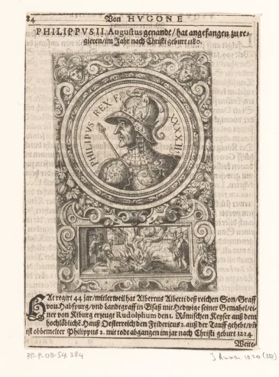 Portret van Filips II, koning van Frankrijk