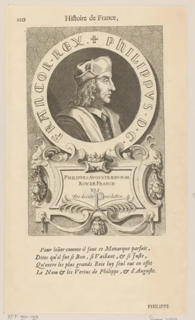 Portret van Filips II, koning van Frankrijk