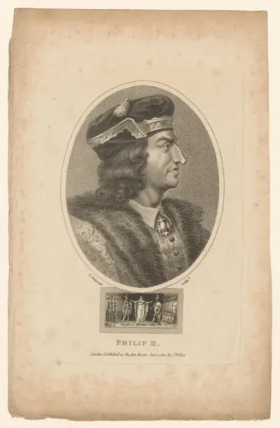 Portret van Filips II, koning van Frankrijk