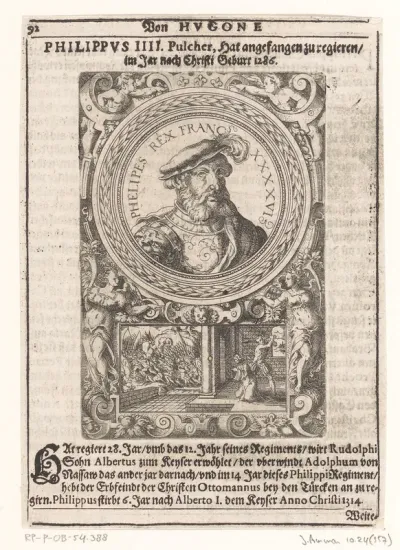 Portret van Filips IV de Schone, koning van Frankrijk