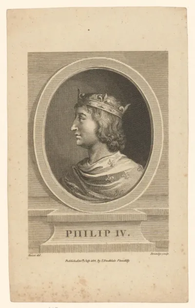 Portret van Filips IV van Frankrijk, in profiel