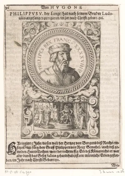 Portret van Filips V, koning van Frankrijk