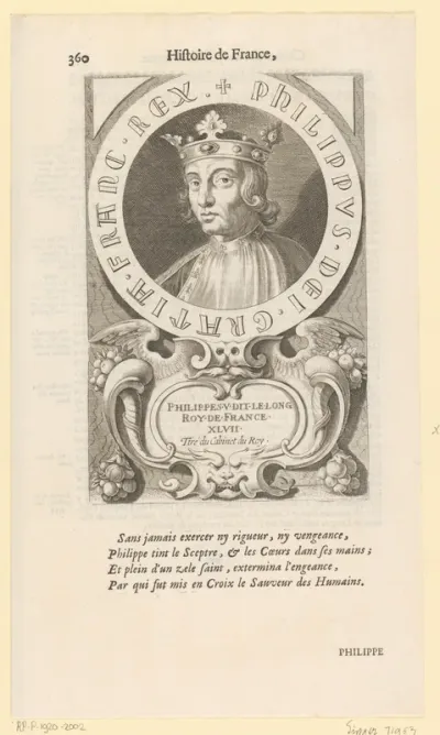 Portret van Filips V, koning van Frankrijk
