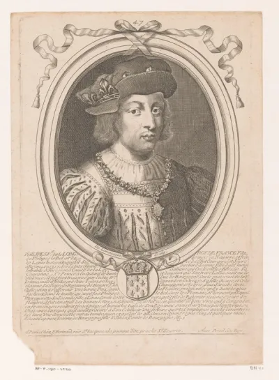 Portret van Filips V, koning van Frankrijk