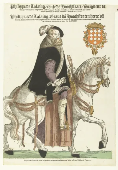 Portret van Filips van Lalaing te paard