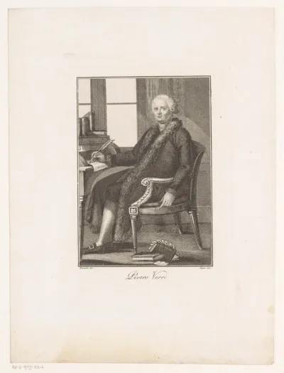 Portret van filosoof en econoom Pietro Verri
