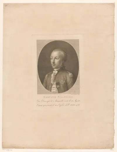 Portret van filosoof en jurist Gaetano Filangieri