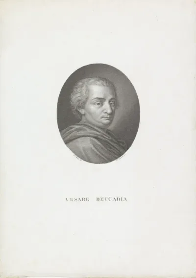 Portret van filosoof en politicus Cesare Beccaria