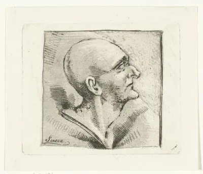 Portret van filosoof, staatsman en toneelschrijver Lucius Annaeus Seneca