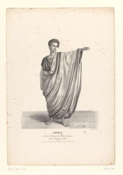 Portret van Firmin als Faustus Sylla in de tragedie Sylla