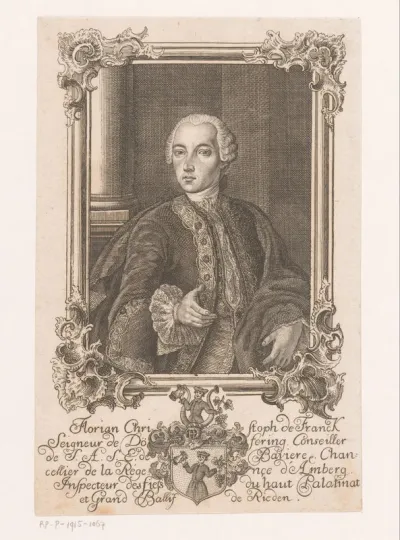 Portret van Florian Christoph von Franck