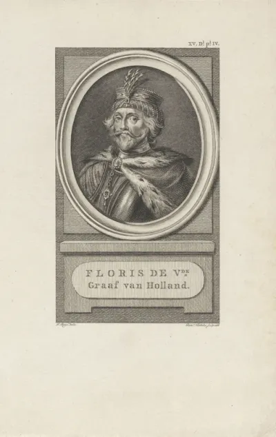 Portret van Floris V, graaf van Holland en Zeeland