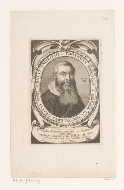 Portret van Fortunat Sprecher von Bernegg