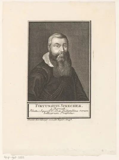 Portret van Fortunat Sprecher von Bernegg