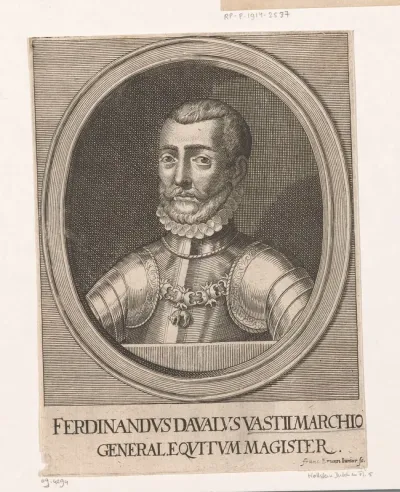 Portret van Francesco Ferdinando d'Avalos, markies van Pescara en Vasto