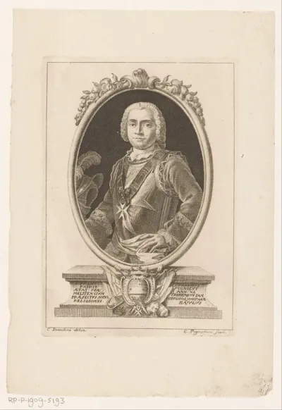 Portret van Francesco Parisio met het kruis van de Maltezer Orde