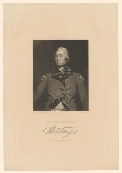 Portret van Francis Rawdon Hastings