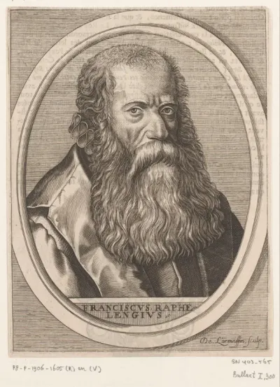 Portret van Franciscus Raphelengius