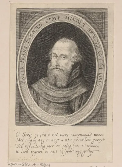 Portret van Franciscus Strijp op 64-jarige leeftijd