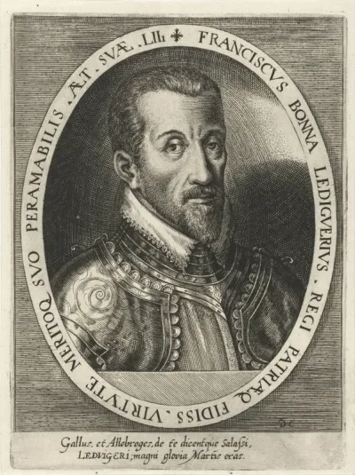 Portret van François de Bonne, hertog van Lesdiguières, op 53-jarige leeftijd