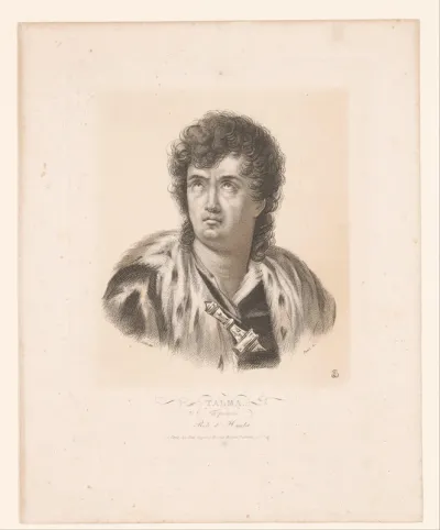 Portret van François-Joseph Talma in de rol van Hamlet