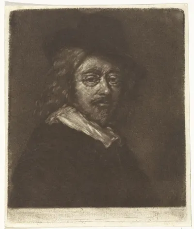 Portret van Frans Hals met een hoed