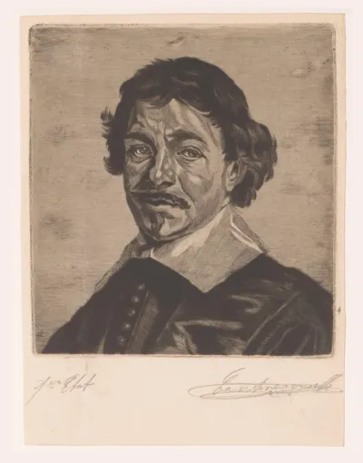Portret van Frans Hals, naar een zelfportret
