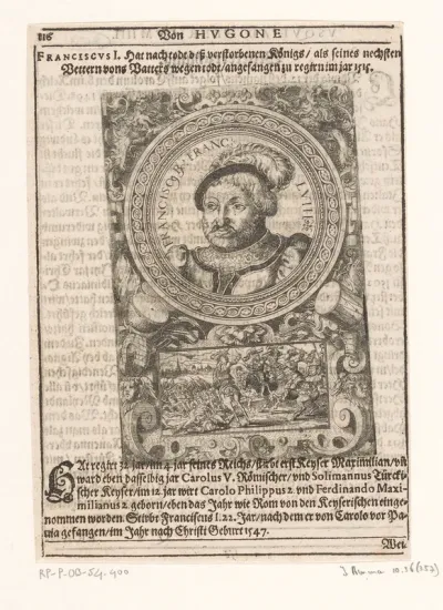 Portret van Frans I van Valois-Angoulême, koning van Frankrijk
