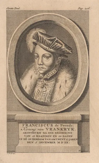 Portret van Frans II, koning van Frankrijk