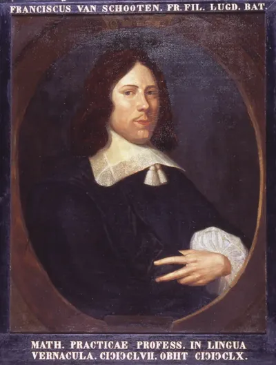 Portret van Frans (II) van Schooten, hoogleraar Nederduitse Mathematique en Wiskunde te Leiden