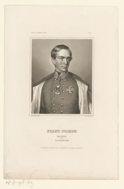 Portret van Frans Jozef I Karel, keizer van Oostenrijk