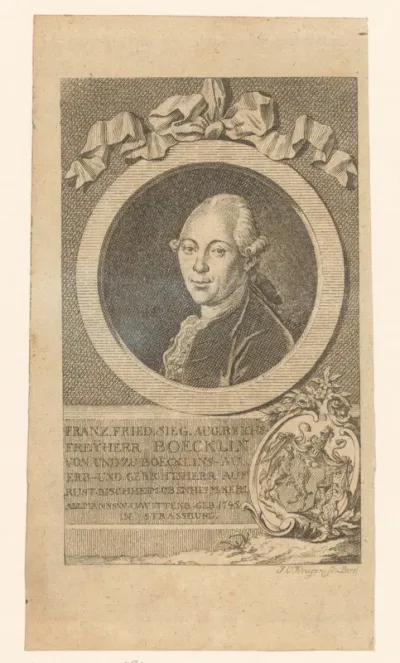 Portret van Franz Friedrich Boecklin von und zu Böcklingsau