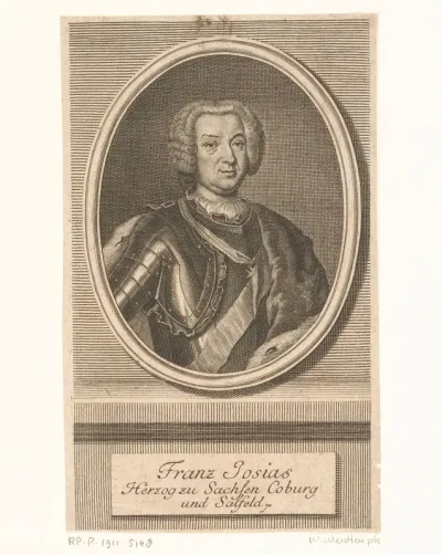 Portret van Franz Josias von Sachsen-Coburg-Saalfeld
