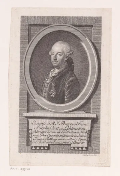 Portret van Franz Jozef I von Liechtenstein