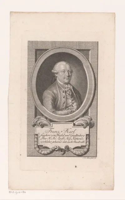 Portret van Franz Karl Kressel von Gualtenberg