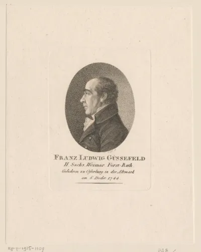 Portret van Franz Ludwig Güssefeld