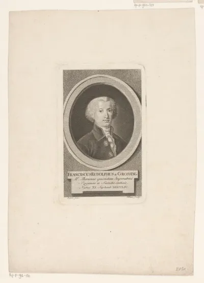 Portret van Franz Rudolph von Grossing