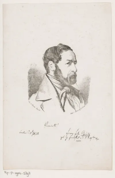 Portret van Franz van Gaudy op 38-jarige leeftijd