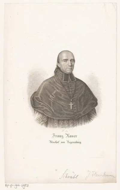 Portret van Franz Xaver van Schwäbl