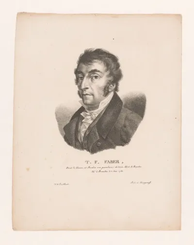 Portret van Frédéric Théodore Faber