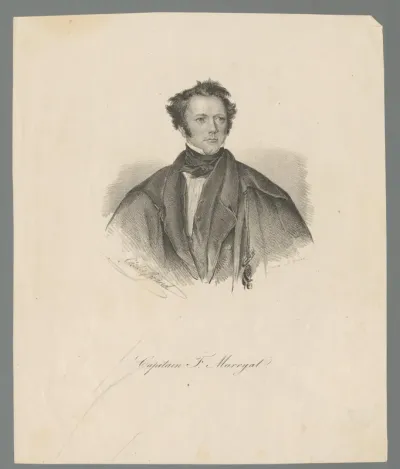 Portret van Frederick Marryat