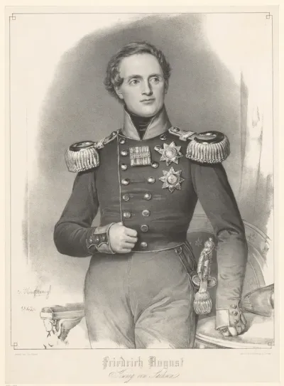 Portret van Frederik August II, koning van Saksen