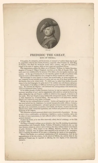 Portret van Frederik de Grote