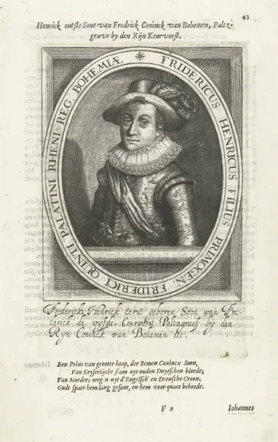 Portret van Frederik Hendrik, kroonprins van Bohemen
