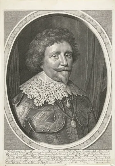 Portret van Frederik Hendrik, prins van Oranje-Nassau op 49-jarige leeftijd